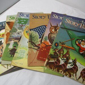 Bundle Lot of 7 Vintage  Story Parade Magazine for Boys & Girls Children 47'-52'